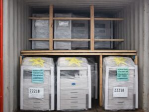 Bases de madera (skids) a medida para transporte de maquinaria de gran volumen y peso.